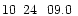 $10\phantom{^{\rm h}}24\phantom{^{\rm m}}09.0\phantom{^{\rm s}}$
