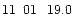 $11\phantom{^{\rm h}}01\phantom{^{\rm m}}19.0\phantom{^{\rm s}}$