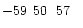 $-59\phantom{^\circ}50\phantom{\hbox{$^\prime$ }}57\phantom{\hbox{$^{\prime\prime}$ }}$