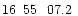 $16\phantom{^{\rm h}}55\phantom{^{\rm m}}07.2\phantom{^{\rm s}}$