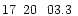$17\phantom{^{\rm h}}20\phantom{^{\rm m}}03.3\phantom{^{\rm s}}$