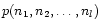 $p(n_1,n_2,\ldots,n_l)$