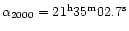 $\alpha_{2000} = 21^{\rm h}35^{\rm m}02.7^{\rm s}$