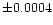 $\pm 0.0004 $