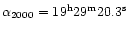 $\alpha_{2000} = 19^{\rm h}29^{\rm m}20.3^{\rm s}$