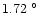 $1.72~^{\circ}$