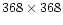 $368\times 368$