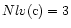 $Nlv{\rm (c)}= 3$
