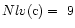 $Nlv{\rm (c)}=~9$