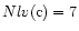 $Nlv{\rm (c)}= 7$