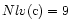 $Nlv{\rm (c)}= 9$