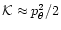 ${\cal K}\approx p^2_{\theta}/2$
