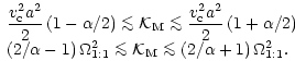 $\displaystyle %
\begin{array}{l}
\displaystyle{v_{\rm c}^2a^2\over 2}\left(1-{\...
... ...