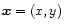 ${\vec{x}}=(x,y)$