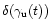 $\delta(\gamma_{\rm u}(t))$