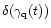 $\delta(\gamma_{\rm q}(t))$