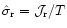 $\hat{\sigma}_{\rm r}={\cal J}_{\rm r}/T$