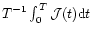 $T^{-1}\int_0^T
{\cal J}(t){\rm d}t$
