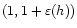$(1,1+
\varepsilon(h))$