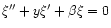 $\xi''+y\xi'+\beta\xi=0$
