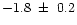 $\rm -1.8~\pm~0.2$